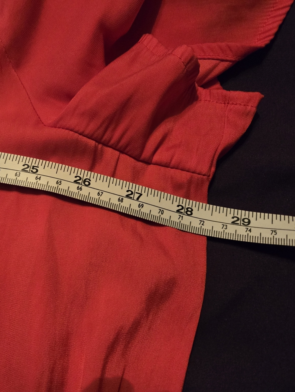 Simply Vera Vera Wang Vibrant Coral Red Blouse Sz 2X - Picture 6 of 6